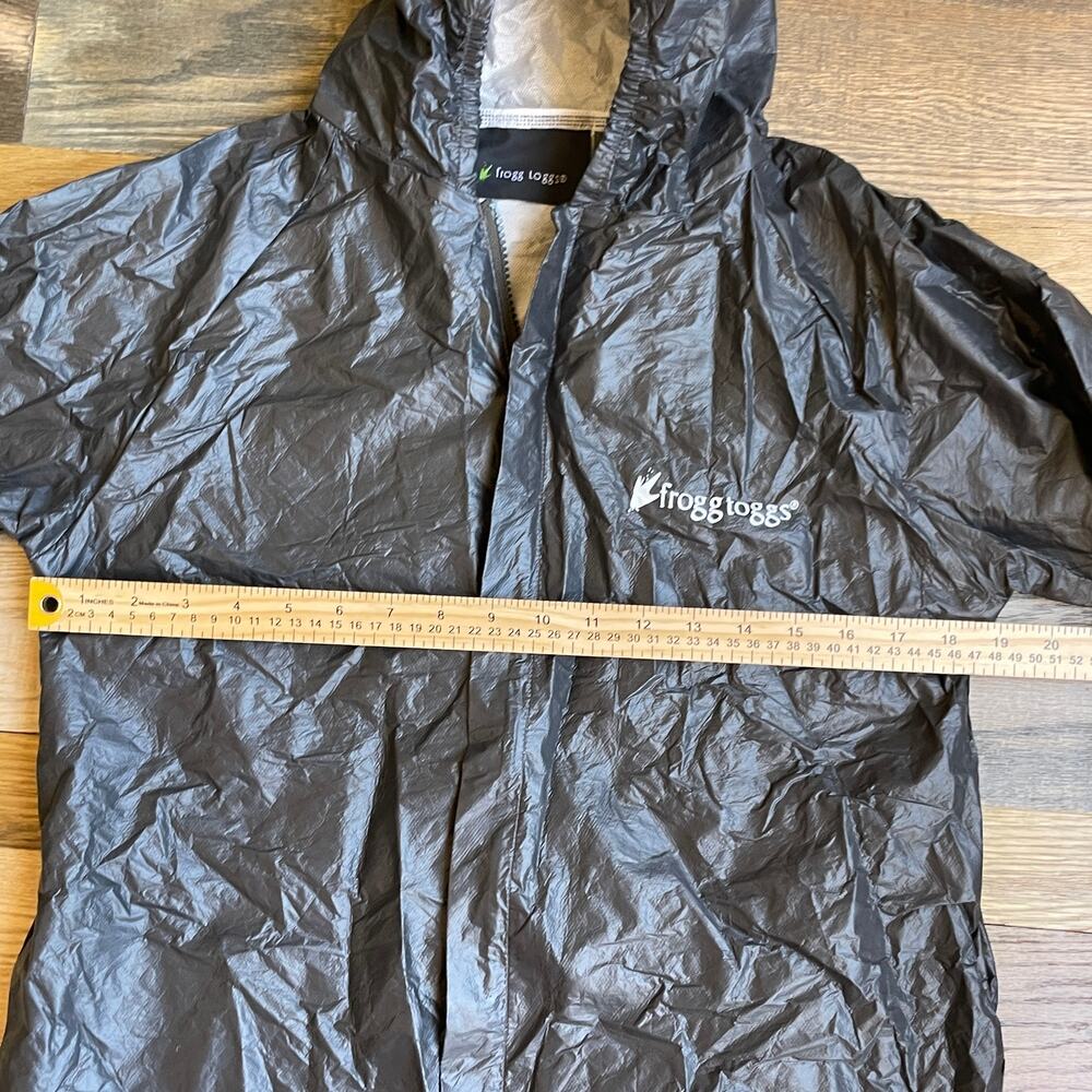 Frogg Toggs Ultra-Lite Rain Jacket Hooded Waterproof Black Youth LG - Picture 5 of 7